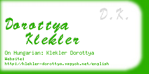 dorottya klekler business card